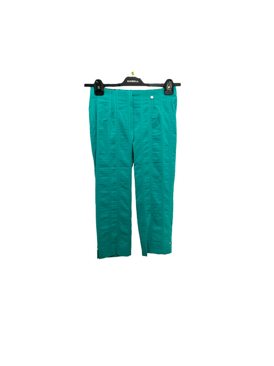 Robell Marie 07 seersucker Trousers Aqua