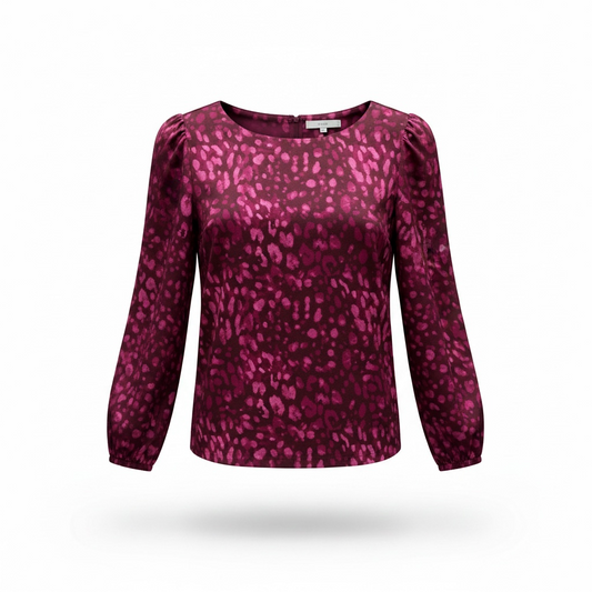 Pomodoro Leopard Top Pink 82650