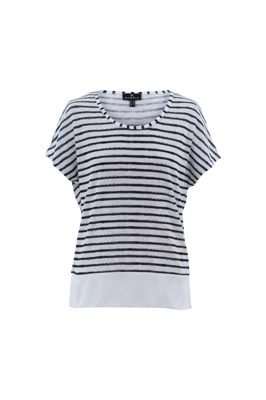 Marble 7370-103 Striped Top Navy