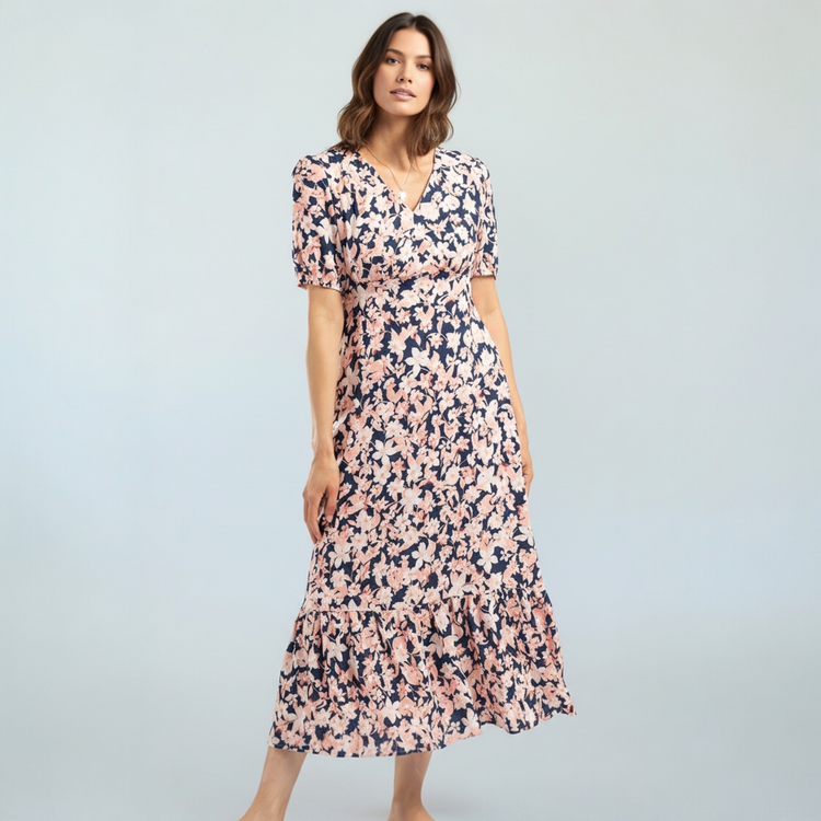 Annabelle Dress Pink & Navy