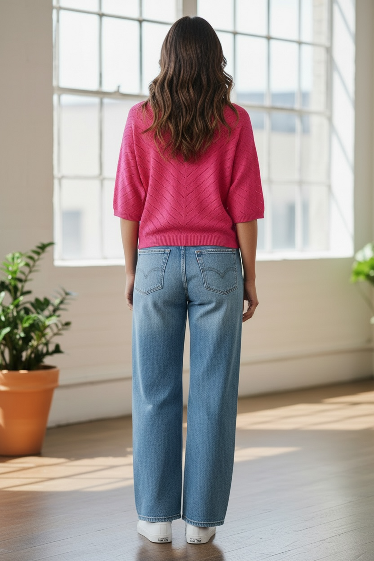 Pomodoro  Chevron Lace Jumper Tulip