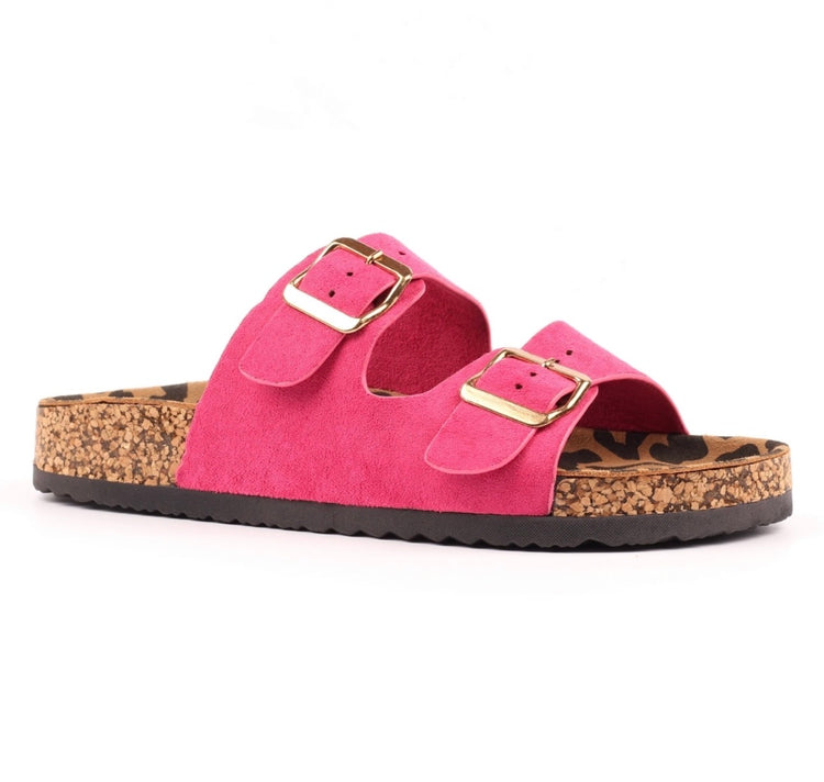 Lunar Pecan Sandal Fuchsia