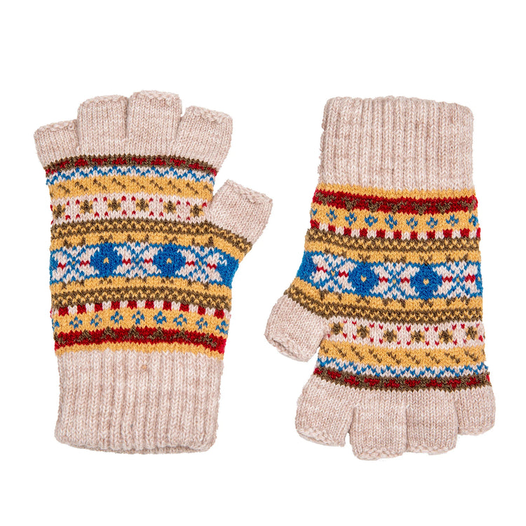 Dents 6-3285 Fair Isle Gloves Oatmeal