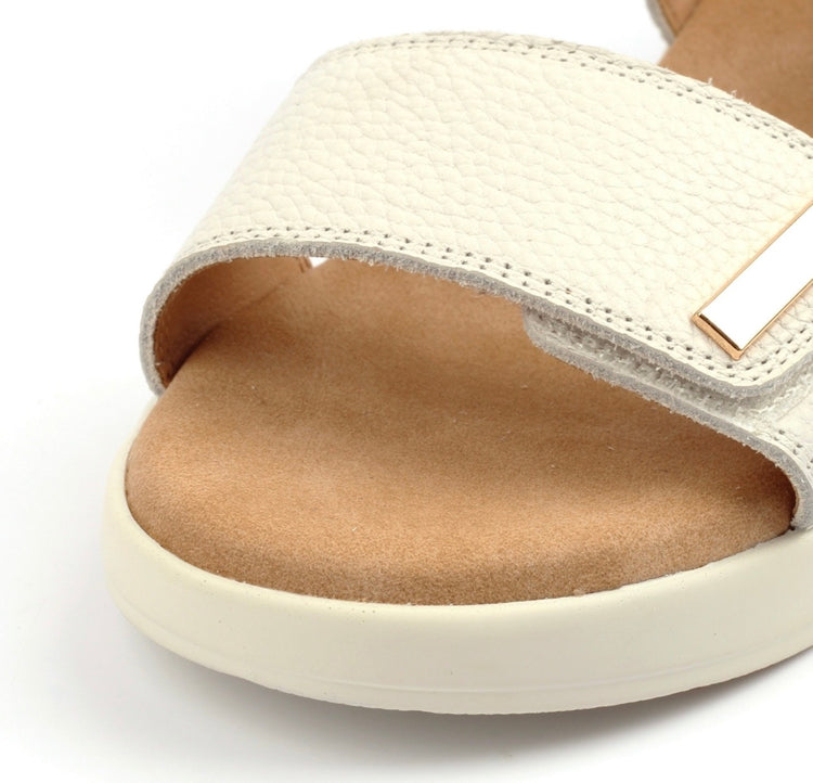 Lunar Lark White Leather Wedge Sandal