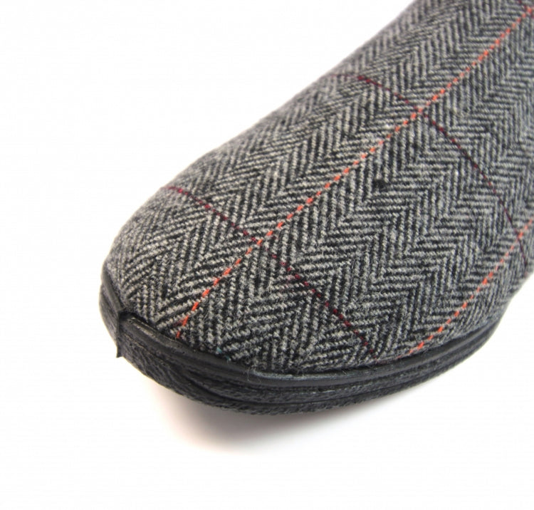Lazydogz Men’s Harrison Grey Tweed Slipper