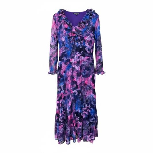 Barker & Pattichis Floral Lace Dress - Raspberry Blush