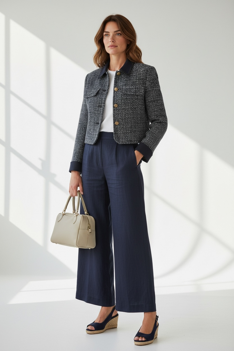 Élise Jacket in Tweed & Denim