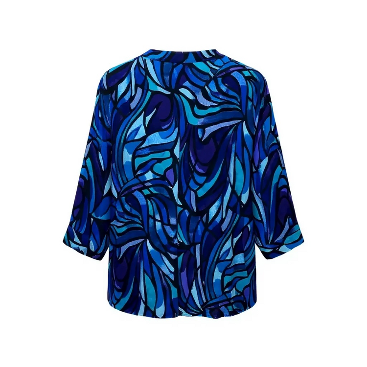 Pomodoro Mosaic Blouse Blue