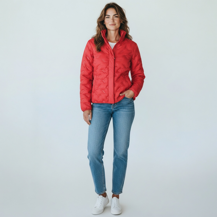 Masai Tuva Coat with zipper Poinsettia