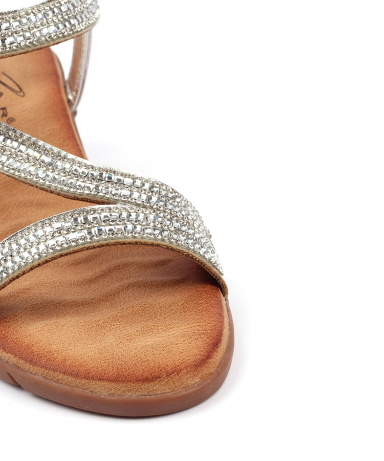 Lunar Darci Silver Wedge Sandal