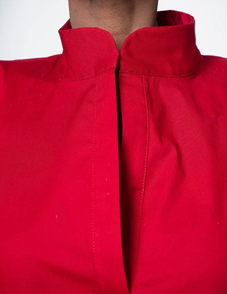 Metamorphoza Asymmetric Collar Dress