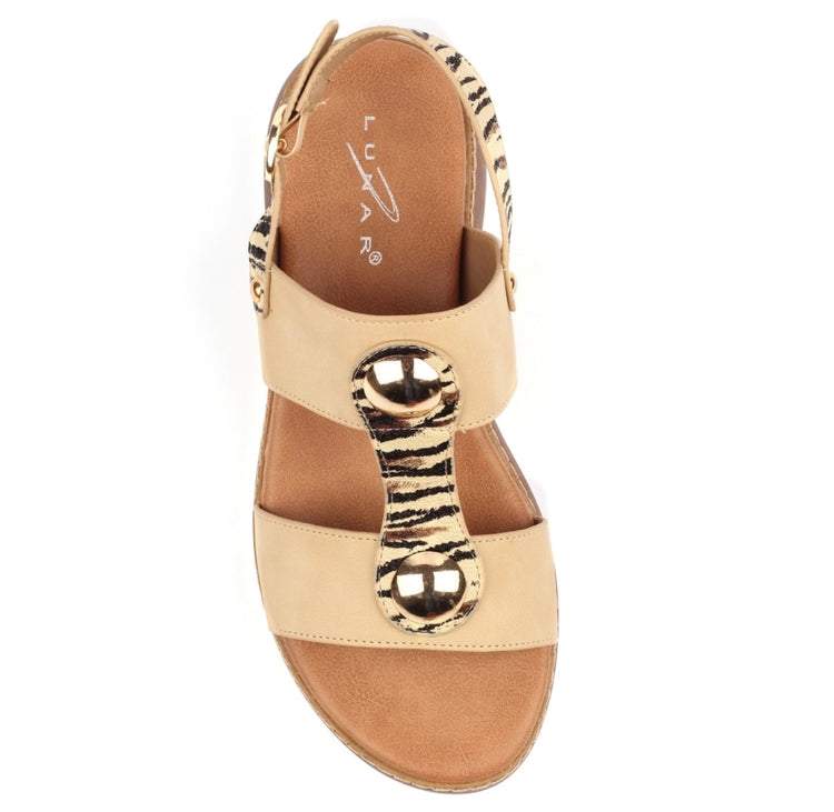 Lunar Georgia Wedge Sandal Beige