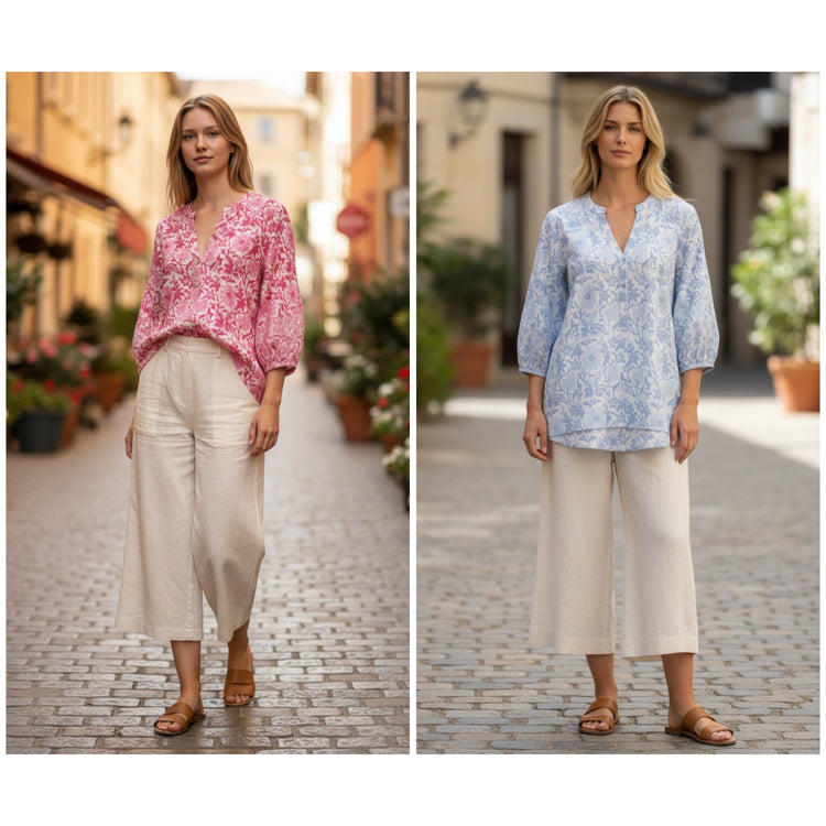 Pomodoro Block Print Shirt (colour options)