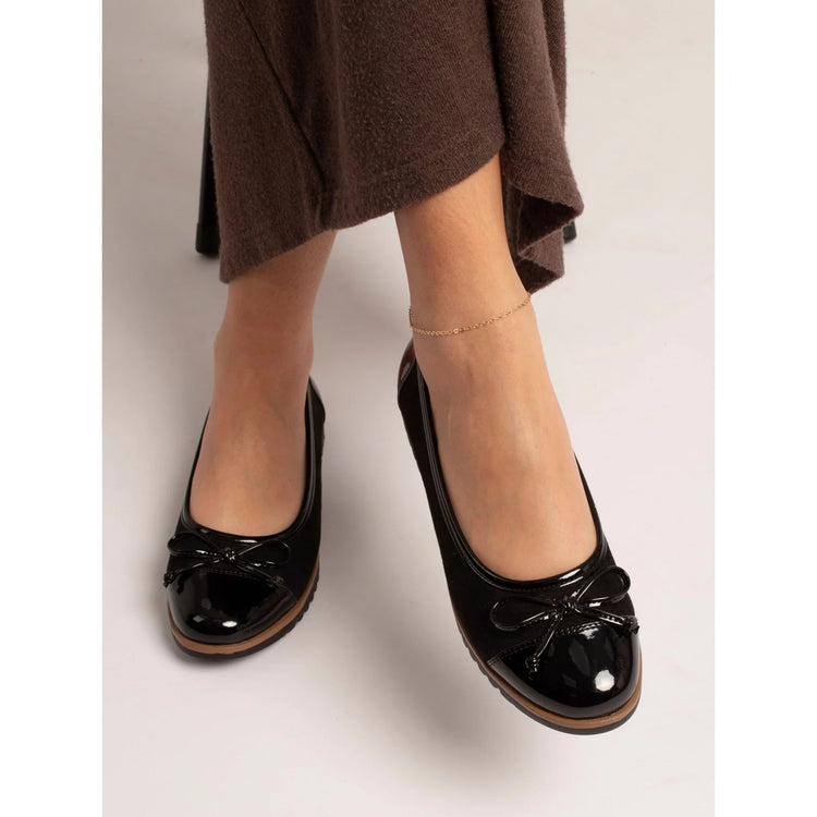 Lunar Lydia Patent Shoe Black