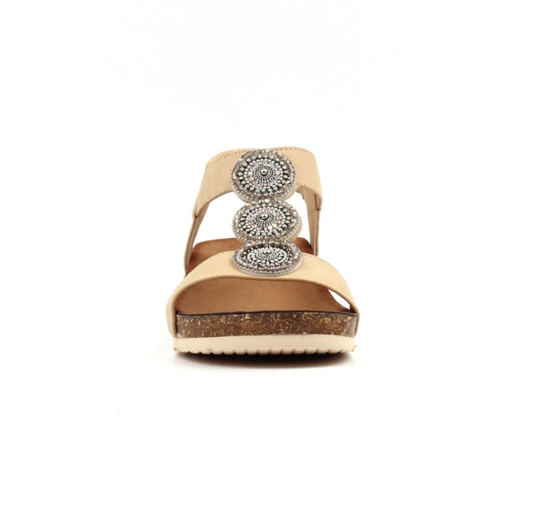 Lunar Cassidy Wedge Sandal Beige