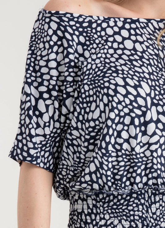 Marble Dress 7924 103 Navy