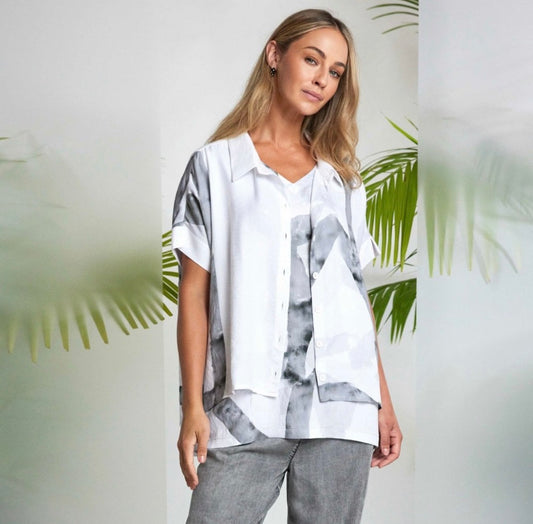 Naya Marbled Print Shirt NAS26315