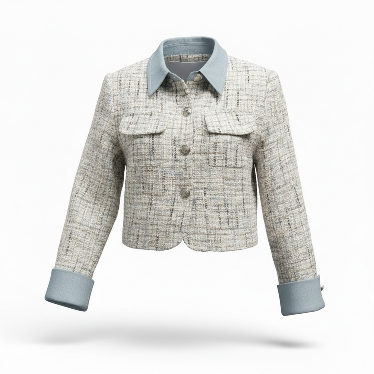 Élise Jacket in Tweed & Denim