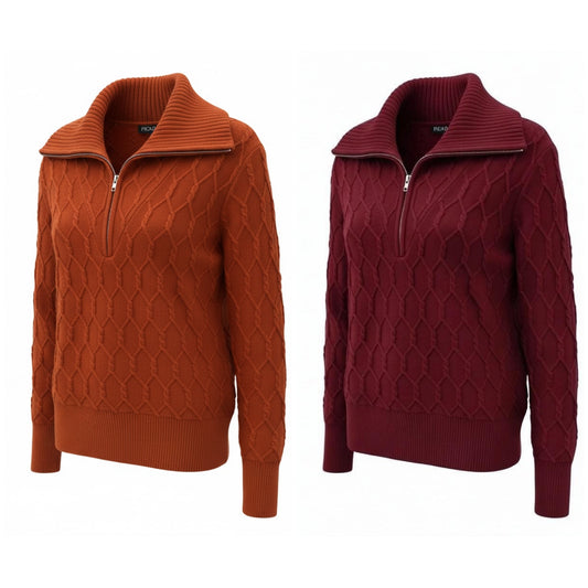Piccadilly Cable Half Zip Sweater YM151