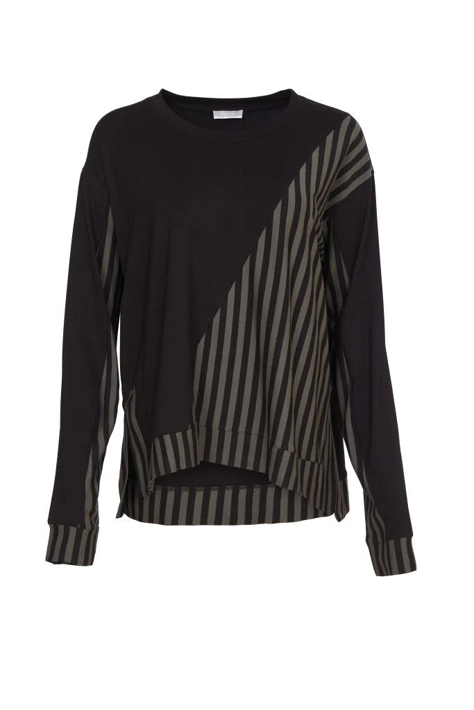 NAYA NAW24124 Stripe Contrast Top