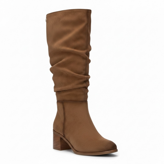 Xti Ruched Boots Camel
