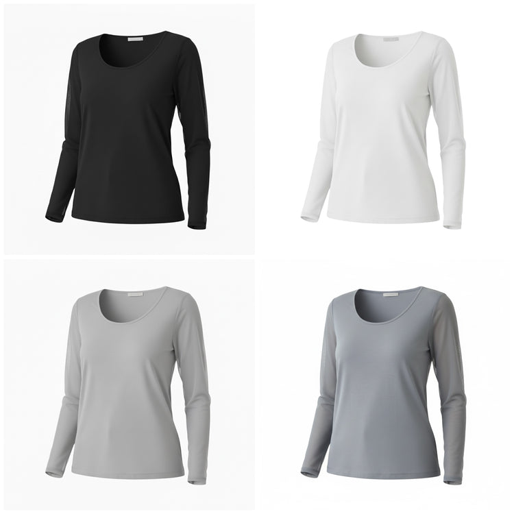 Naya Mesh Sleeve Top NAS26106 (colour options)