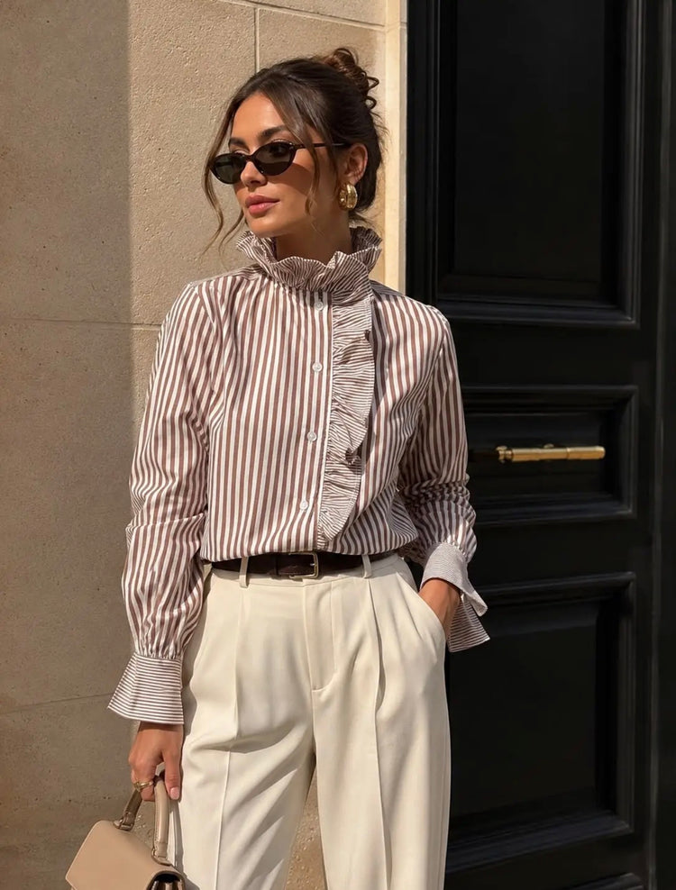 Emma & Ashley Ruffle Shirt (colour options)