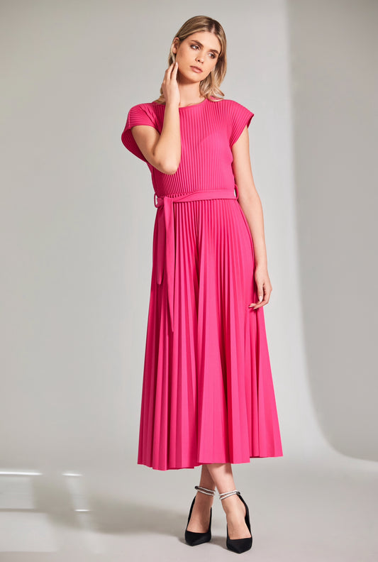 Peruzzi W24511 Pleat Dress Cerise