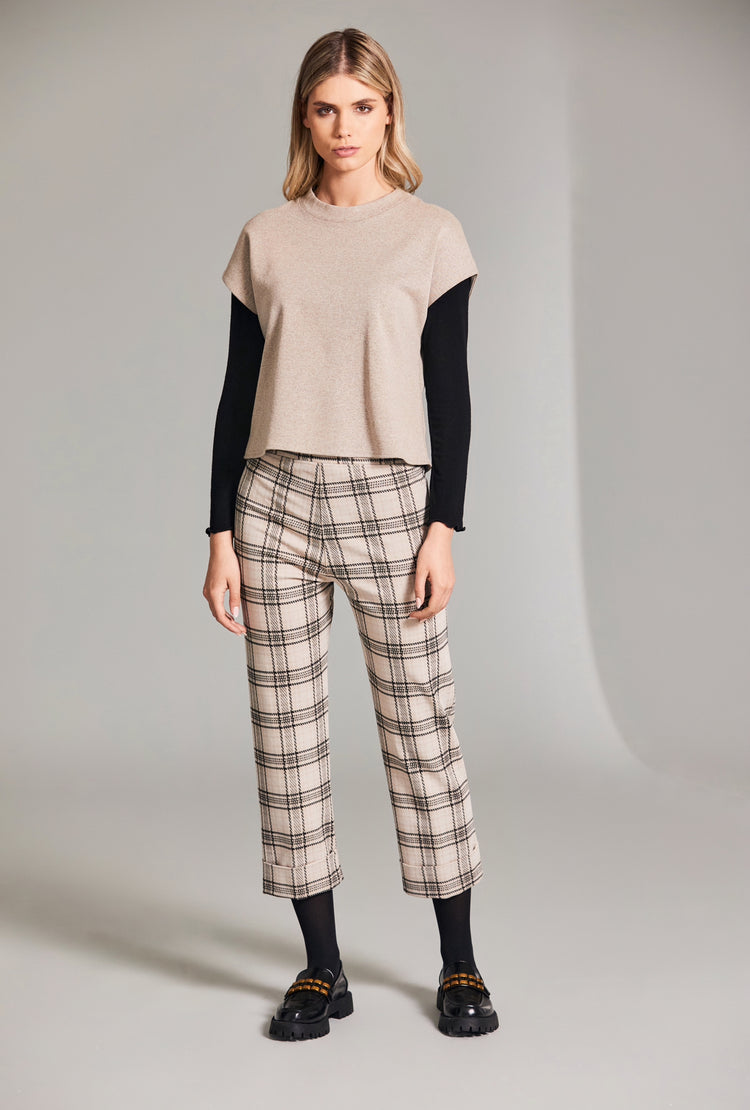 Peruzzi W24124 Checked Ankle Trousers