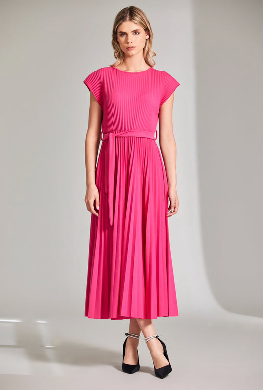 Peruzzi W24511 Pleat Dress Cerise