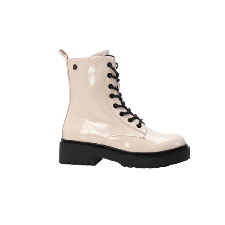Xti Patent Lace Boots Ice 144390