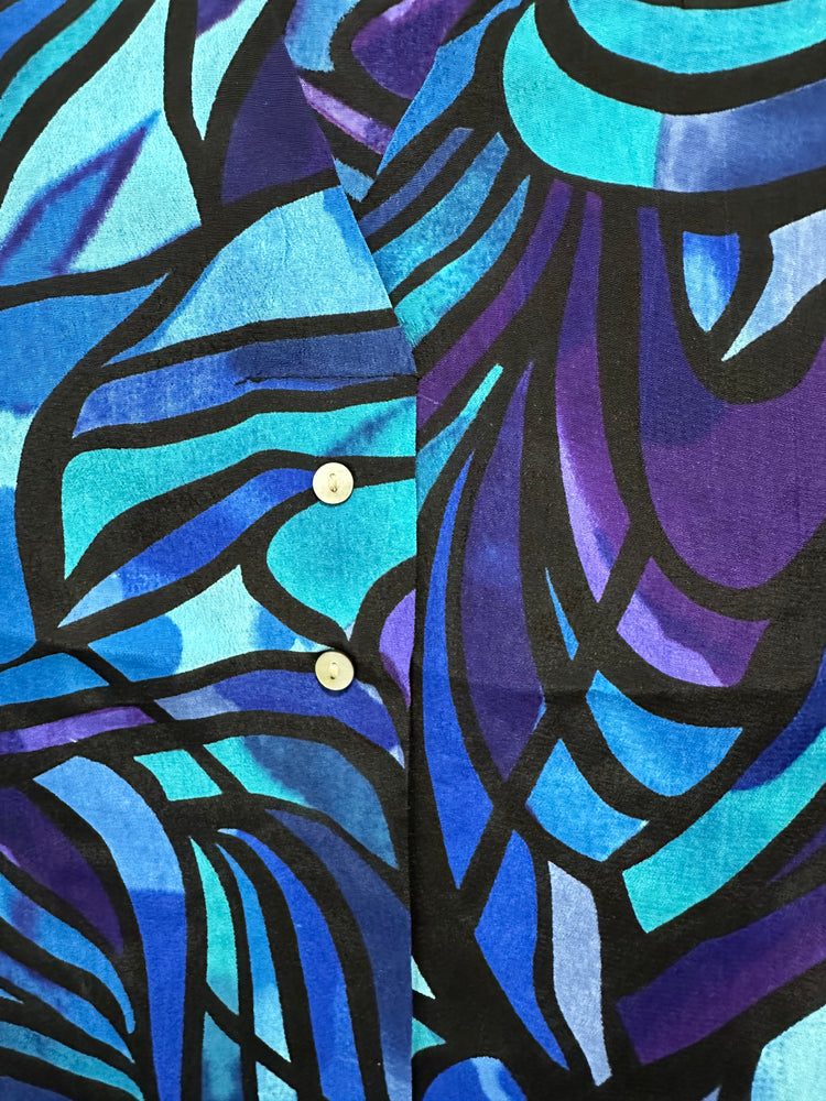 Pomodoro Mosaic Blouse Blue