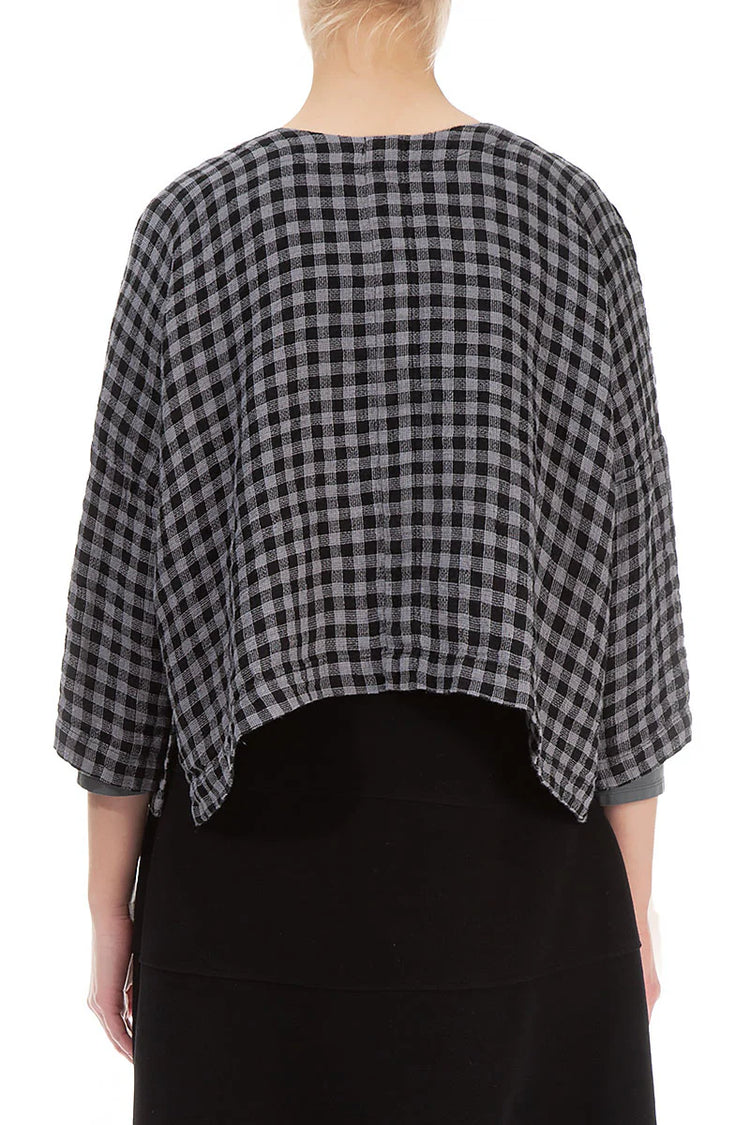 Grizas 7658-L280-12 Checked Jacket Top monochrome