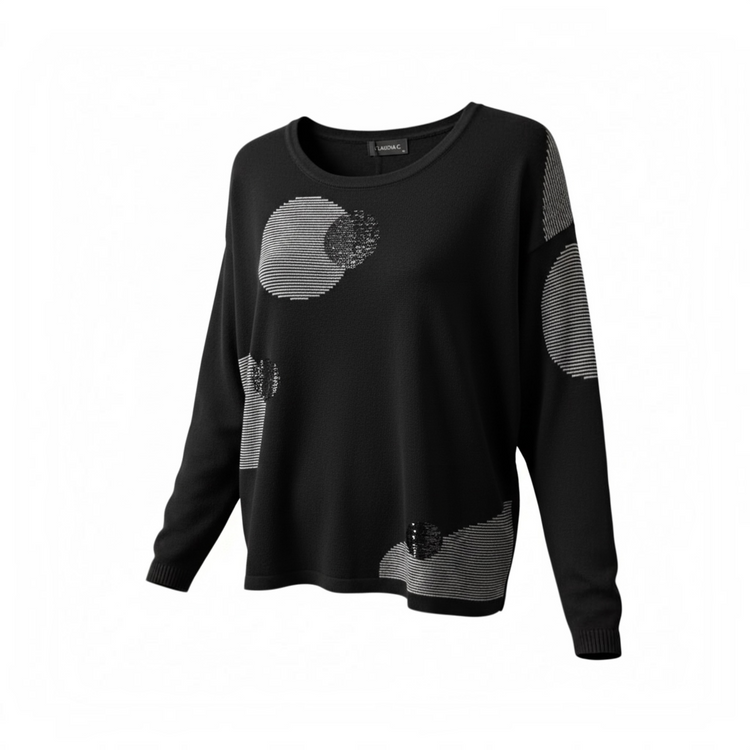 Claudia C Sequins Circles Sweater 13638