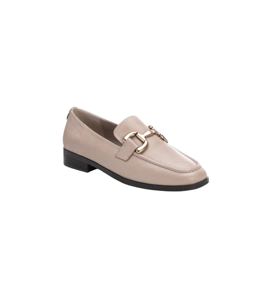 Carmela Beige Moccasin Leather Shoe