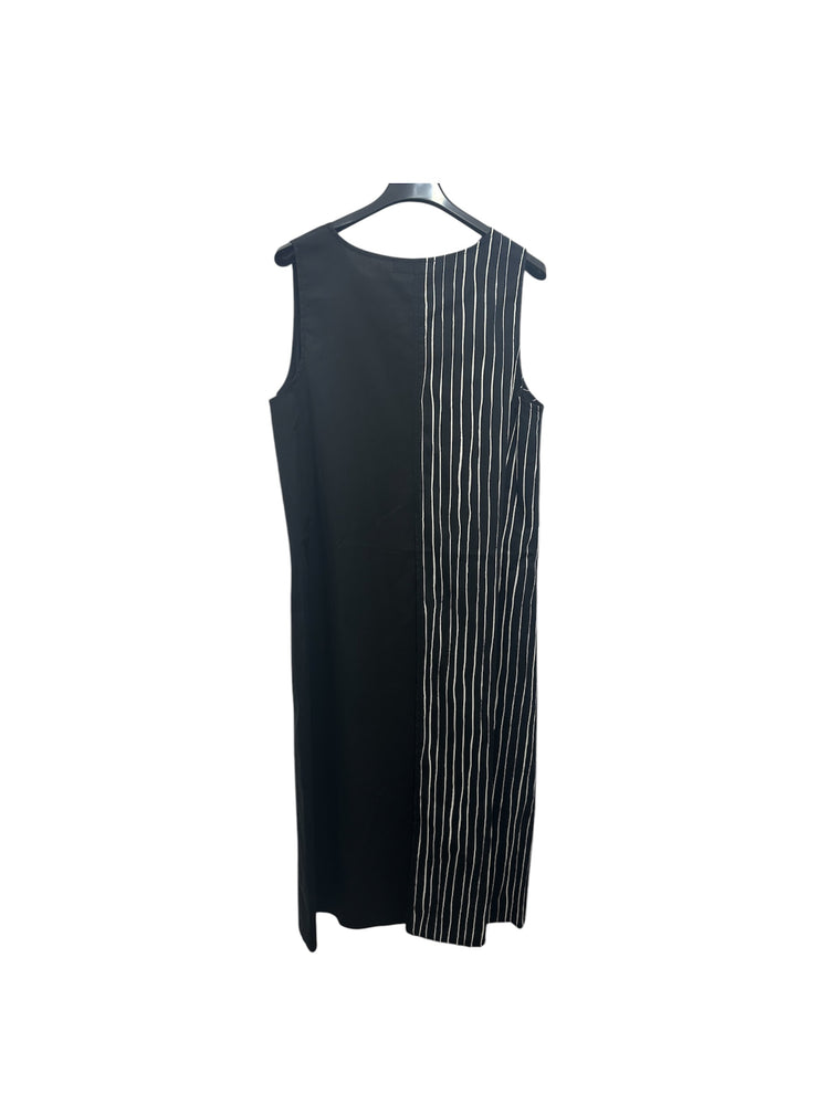 Peruzzi Broken Stripe Dress Black