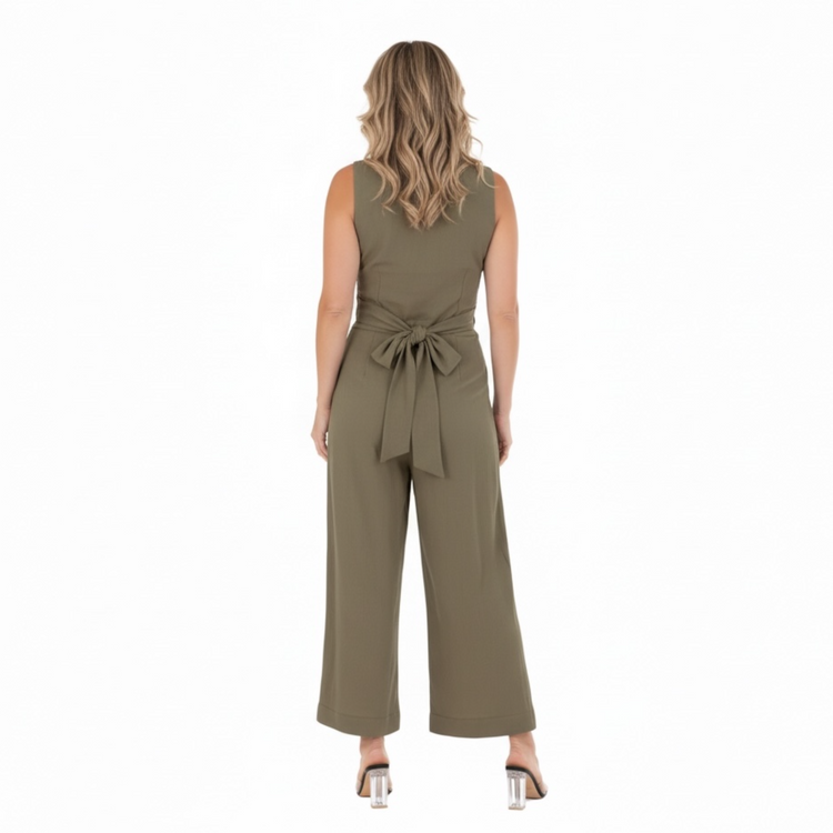 Calypso Wrap Jumpsuit Mocha