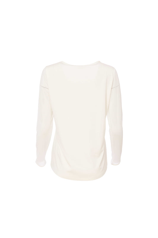 Naya Mesh Sleeve Top cream
