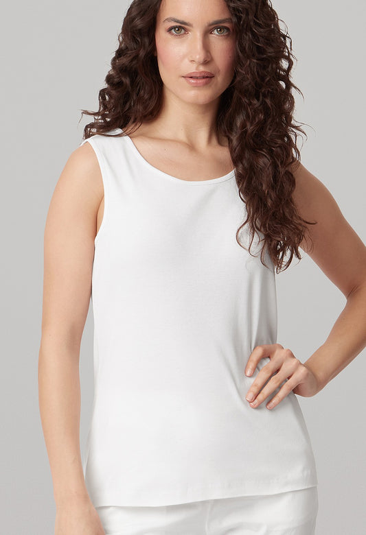 Adini Cotton Rib Lucy Top - White