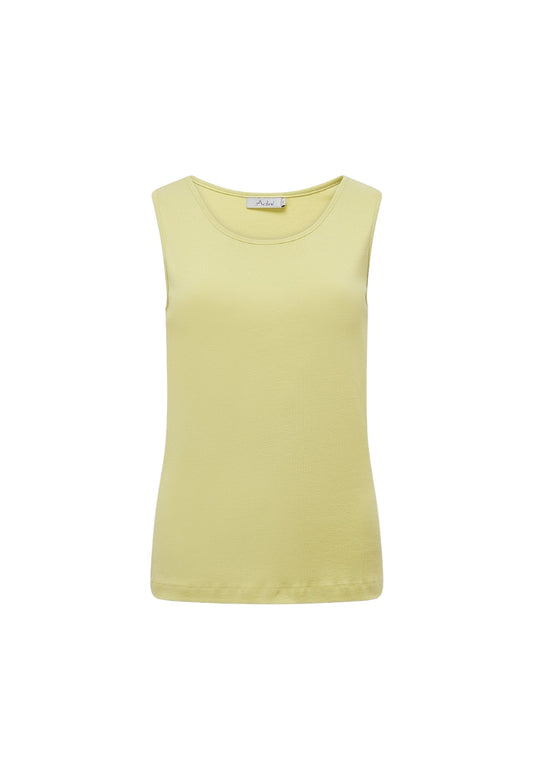 Adini Cotton Rib Lucy Top - Soft Lime