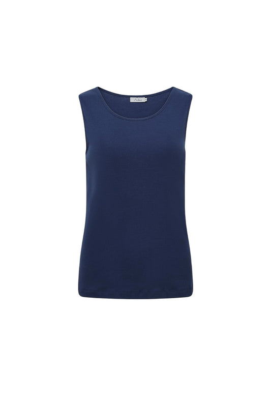 Adini Cotton Rib Lucy Top - Navy
