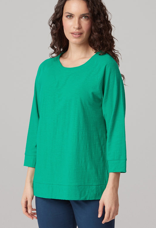 Adini Cotton Slub Becca Top - Peacock