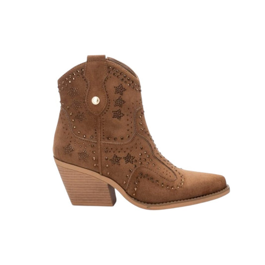 Xti 14374801 Embellished Cowboy Boots Tan