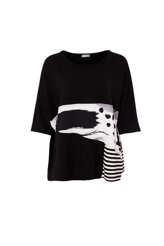 Naya Black & White Print Top