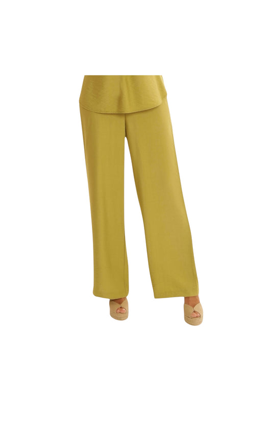 Pomodoro Solid Wide Leg Trousers Lime