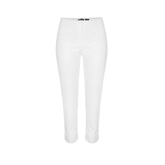 Robell Bella 51628-5448 White 10 Ankle Jeans