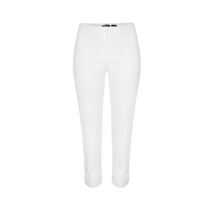 Robell Bella 51628-5448 White 10 Ankle Jeans