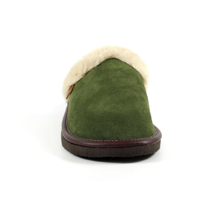 Lazy Dogz Otto Green Suede Slippers