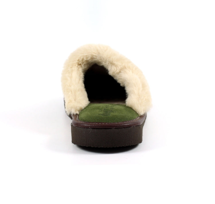 Lazy Dogz Otto Green Suede Slippers
