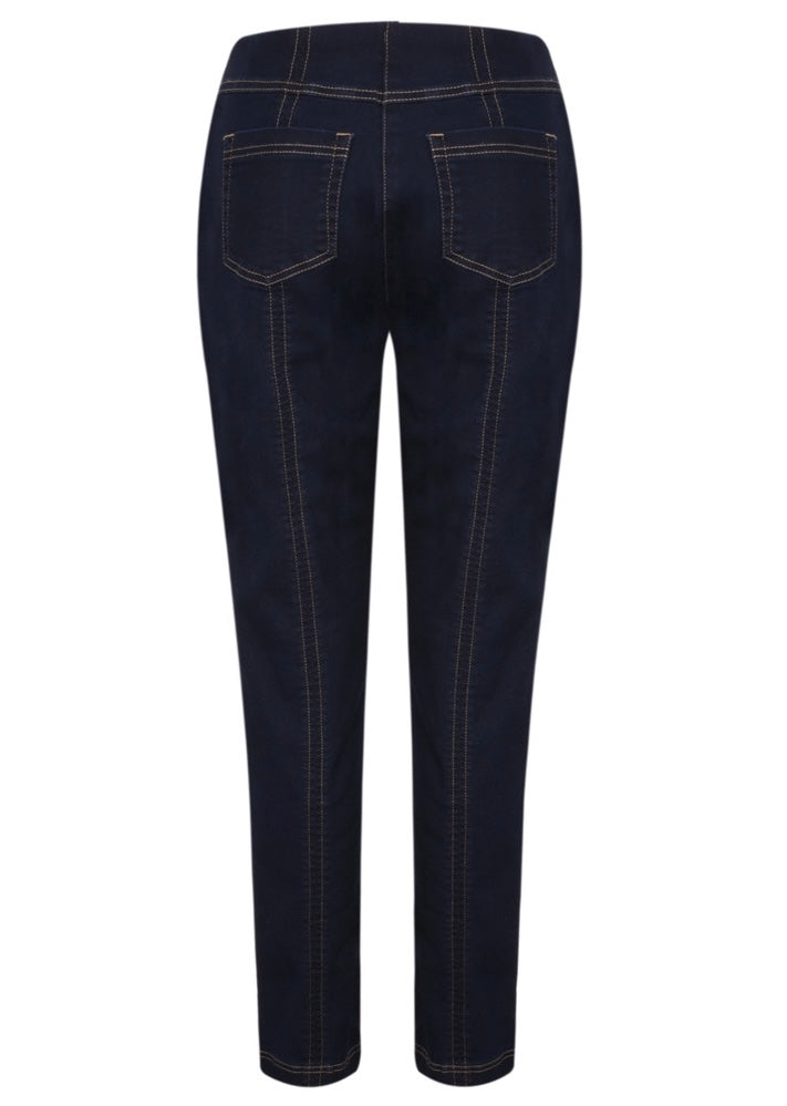 51580-5448/690 Bella Full length Jeans Navy/Stitching
